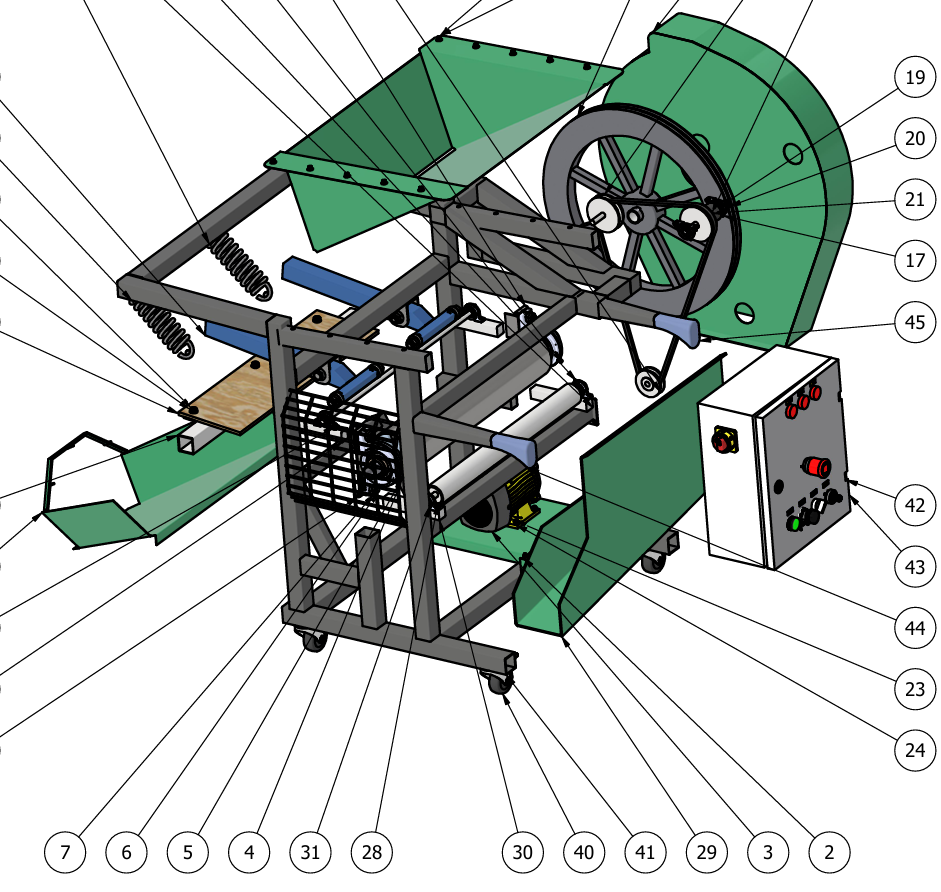 Exploded Machine view